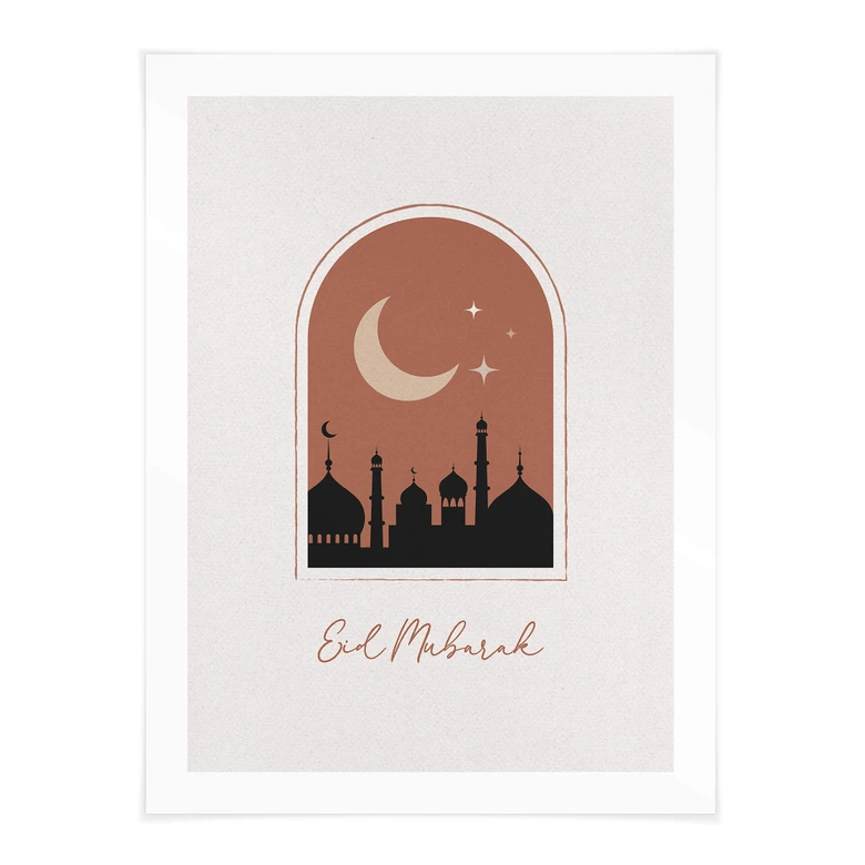 Poster Eid Mubarak bei Nacht 