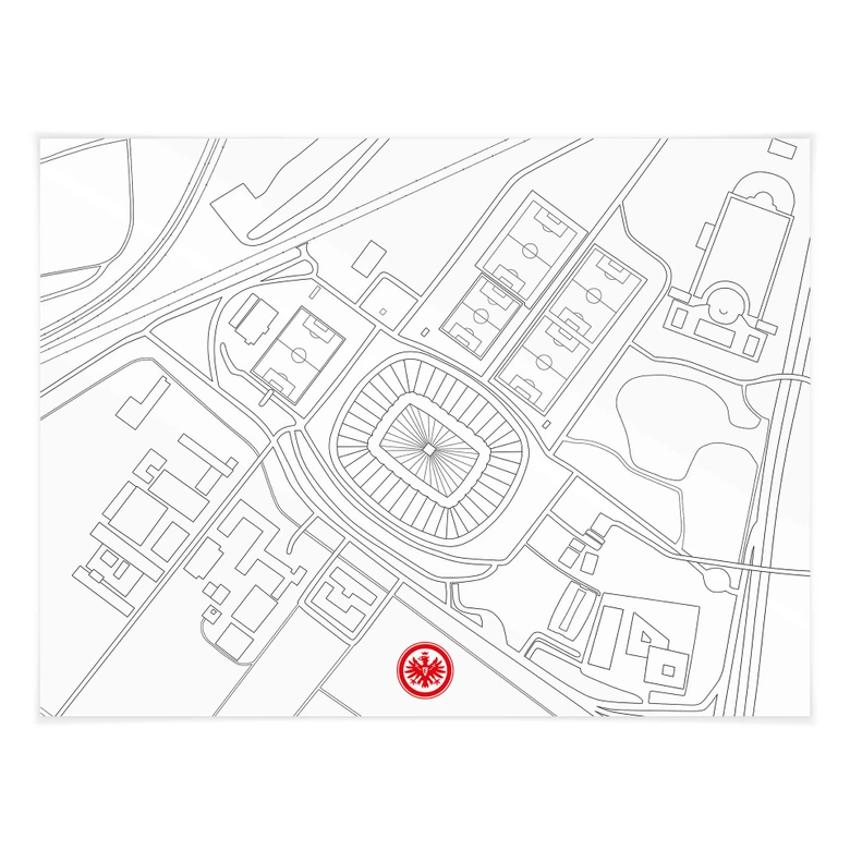 Poster Plan du stade de Francfort 