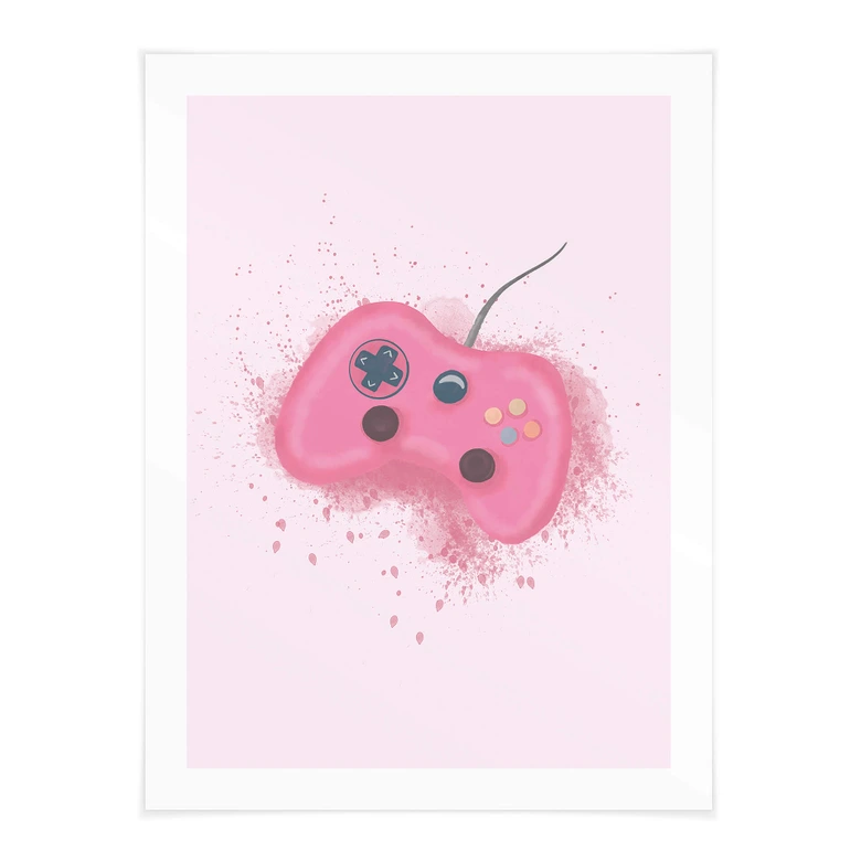 Poster Eleonora - Pink Gaming Controller 
