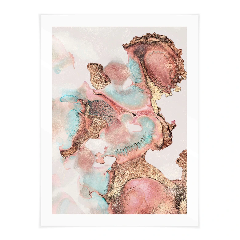 Poster Fredriksson - Goldene Tinte mit Nuancen in Rosé 