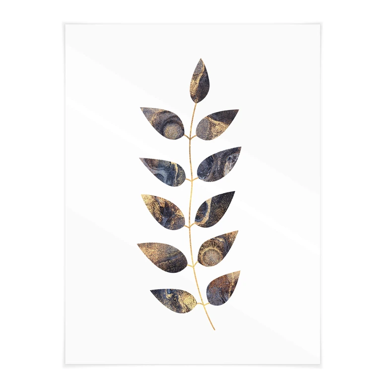 Poster Fredriksson - Feuilles marbrées 
