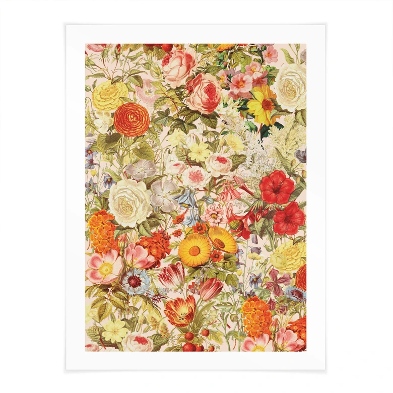 Poster Farbenfrohe Blumencollage - Frida Floral Studio 