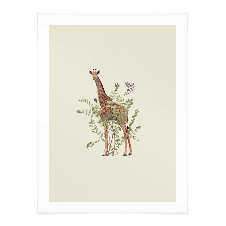 Poster Florale Giraffe - Frida Floral Studio 