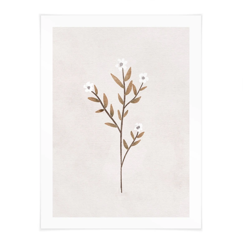 Poster Blumen Illustration - Vergissmeinnicht - Goed Blauw 