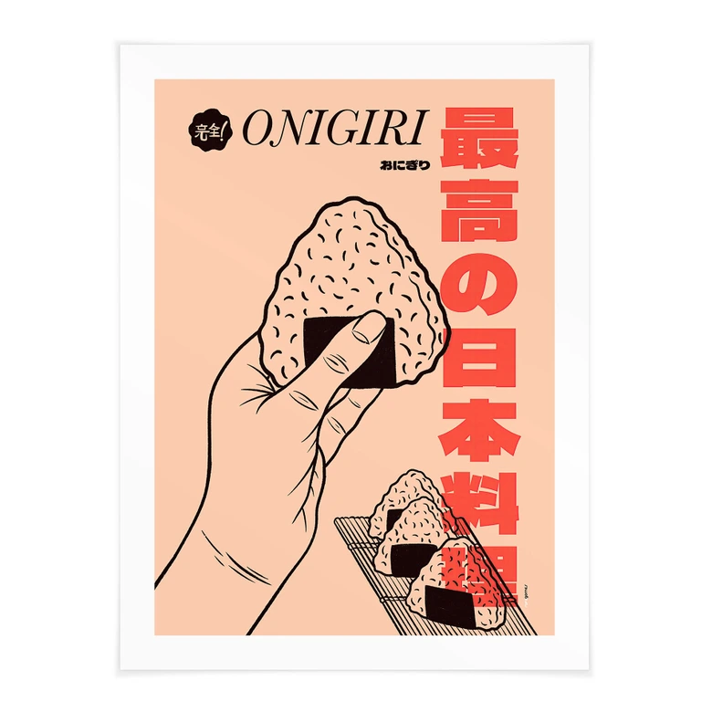 Plakat Onigiri - japanske riskugler - Gomes 