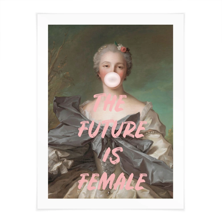 Plakat Fremtiden er kvindelig | Feminisme - Grace Digital Art 