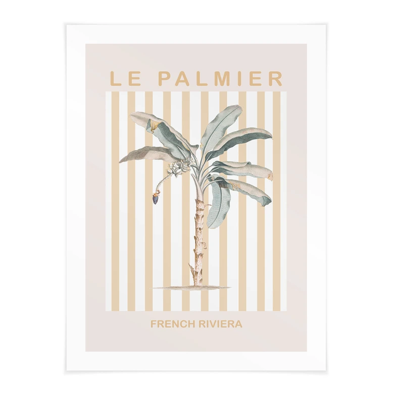 Poster Palme an der Französischen Riviera - Grace Digital Art 