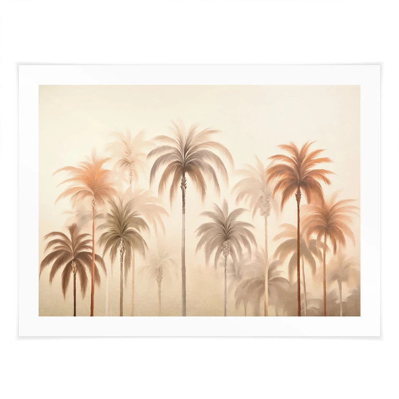 Poster Tropische Landschaft mit Palmen - Haase 