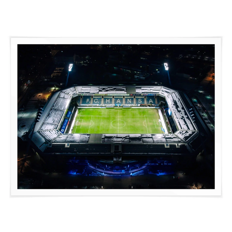 Poster FC Hansa Rostock Stadion Luftaufnahme 
