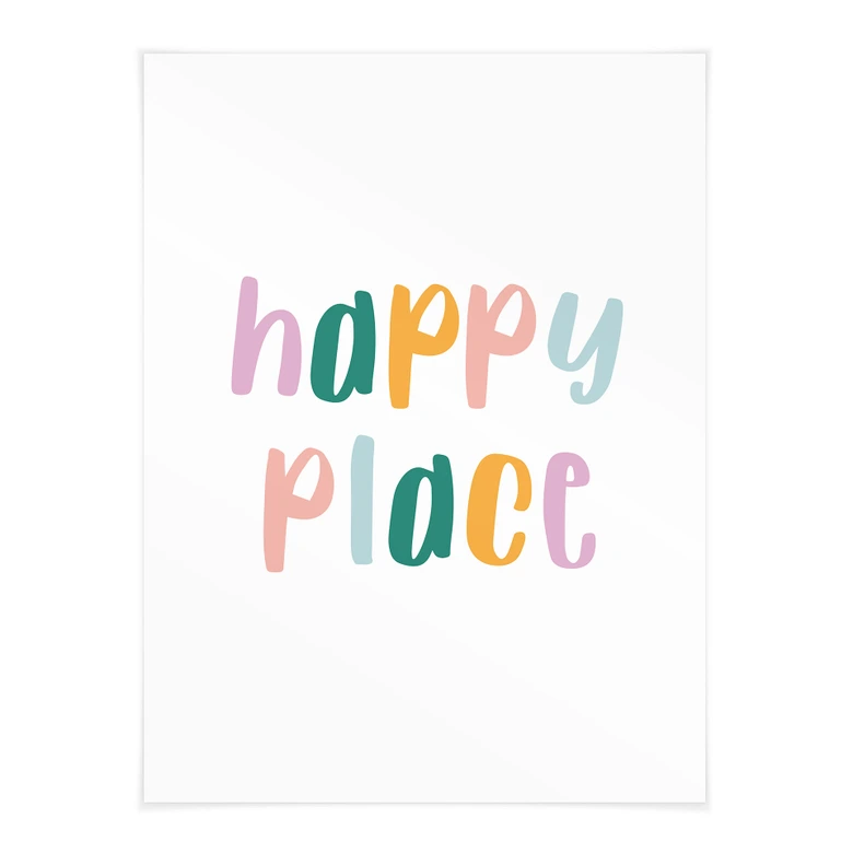 Spruch Poster - Happy place 
