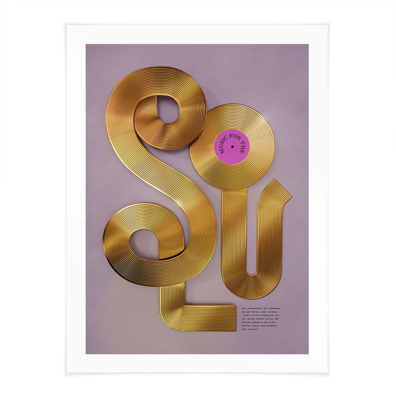 Poster Soul trifft auf Vinyl - Musik für die Seele - Harrison 
