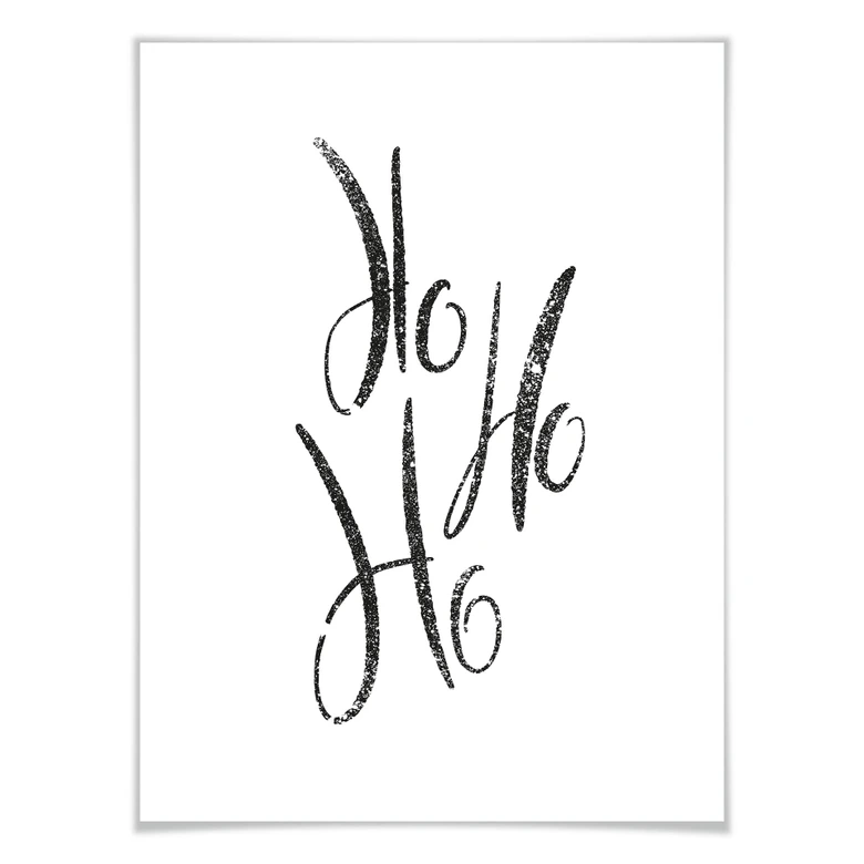 Plakat Ho Ho Ho Handlettering 