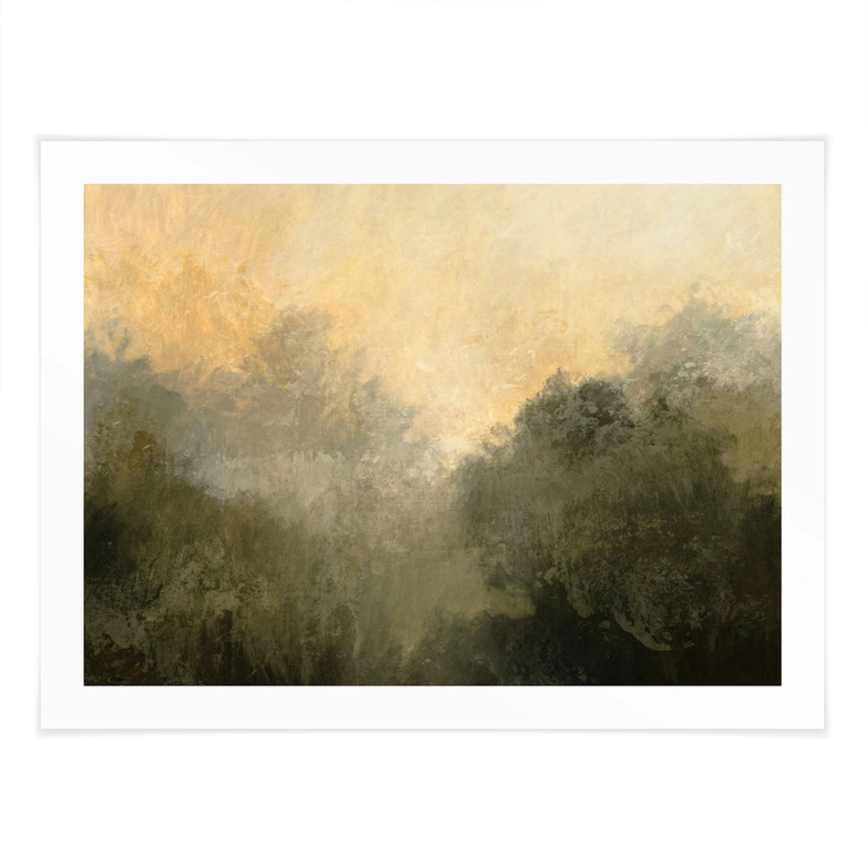 Poster Verborgenes Licht im Morgennebel - Hobday 