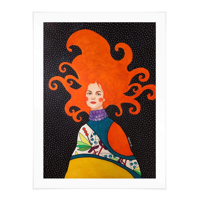 Poster Hülya - Vlammend Haar 