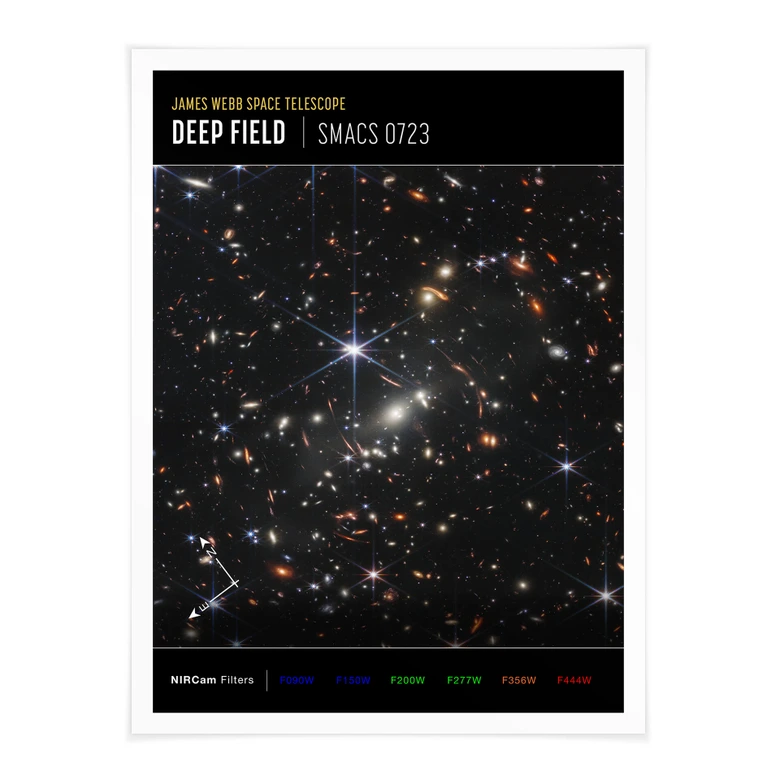 Poster James Webb Telescope - Deep Field Compass 