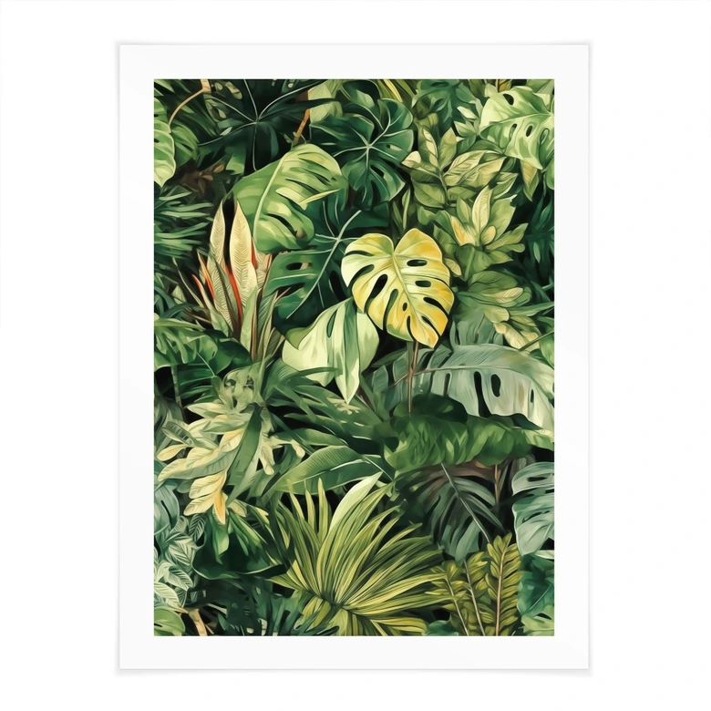 Poster med djungelväxter - Jaszke 