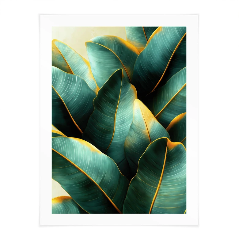Plakat Egzotyczne liście bananowca - Jaszke 