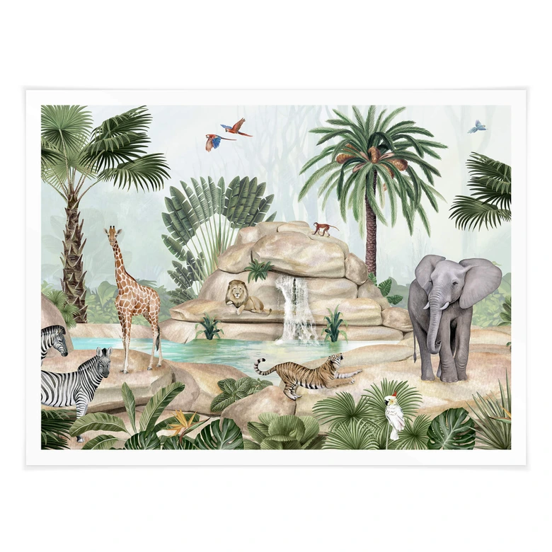 Kinderposter Kikki Belle - Dschungel Paradies 
