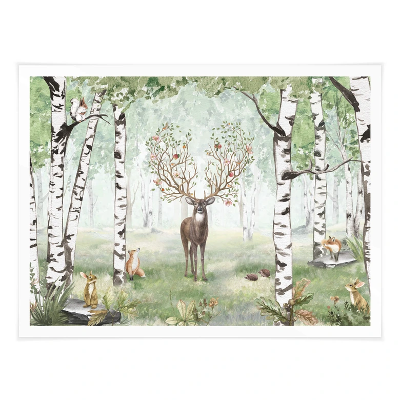 Plakat Kikki Belle - Jeleń latem 