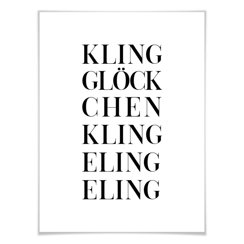 Poster Kling Glöckchen 