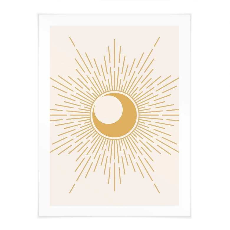 Poster Goldene Sonnenstrahlen - KsanaKalpa 