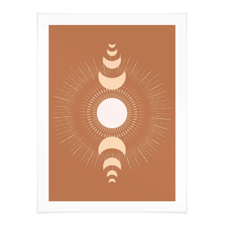 Poster Mondzyklen - Sonne und Mond im Einklang - KsanaKalpa 