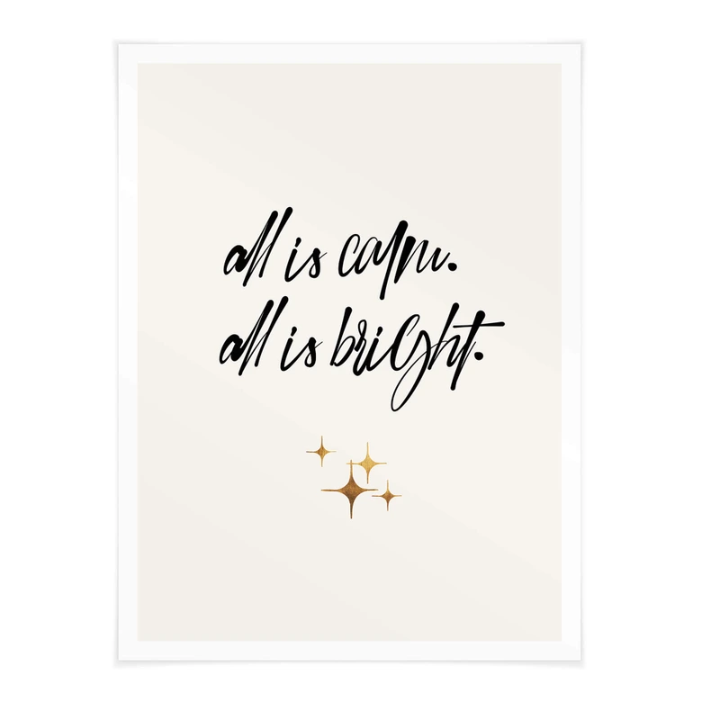 Poster Kubistika - All is calm all is bright 