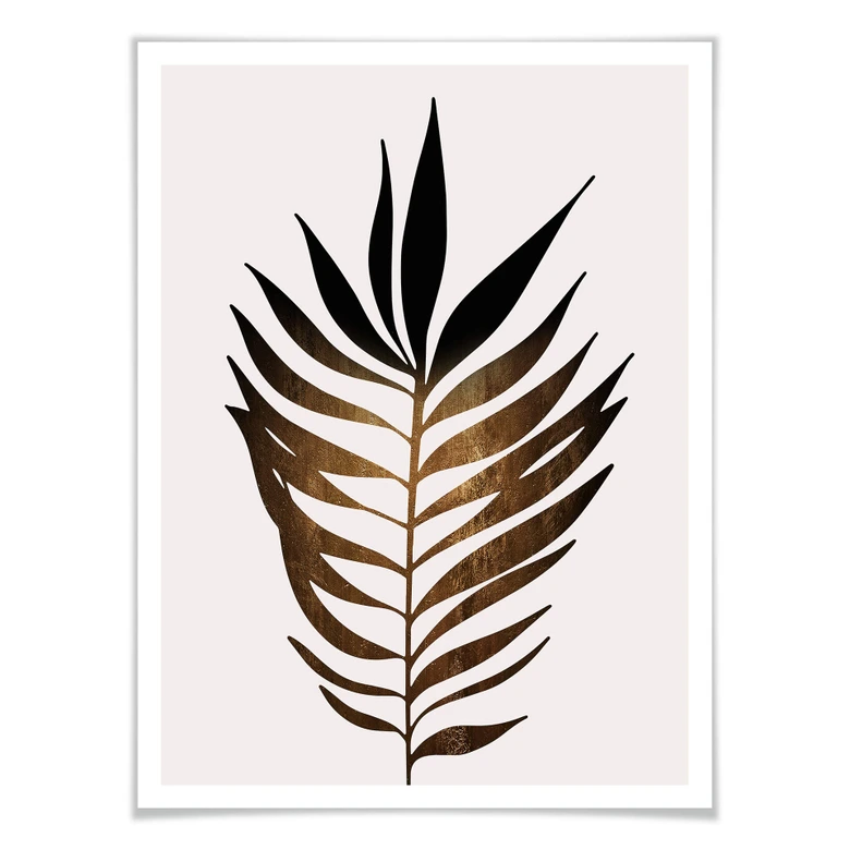 Plakat - Kubistika - Golden Leaf 