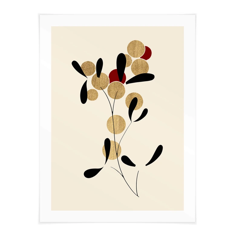 Poster Kubistika - Goldene Beeren 