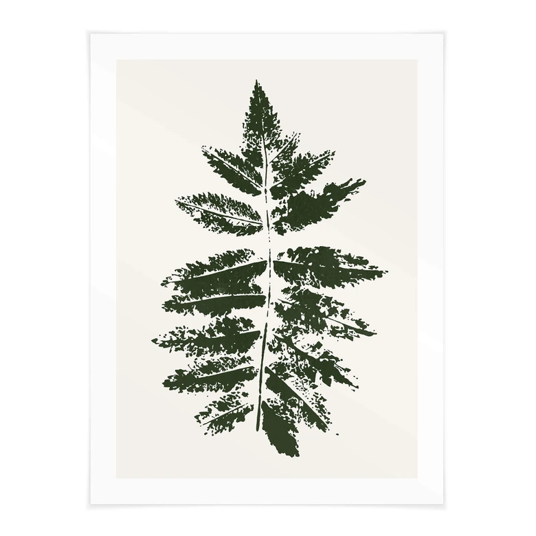 Poster Kubistika - Grön gren 