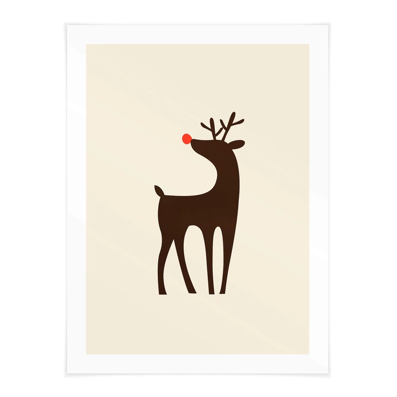 Poster Kubistika - Rudolph das Rentier 