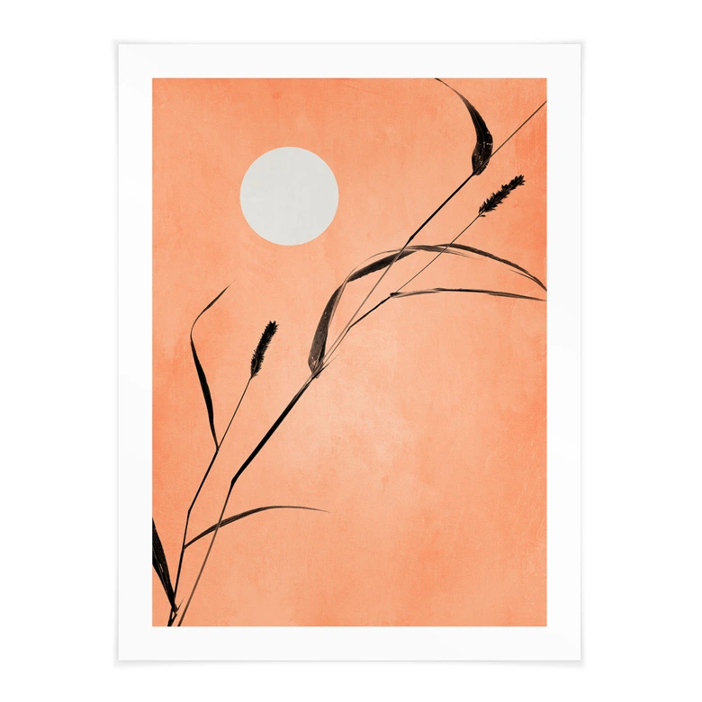 Plakat Siv i ferskenfarvet solskin - Kubistika 