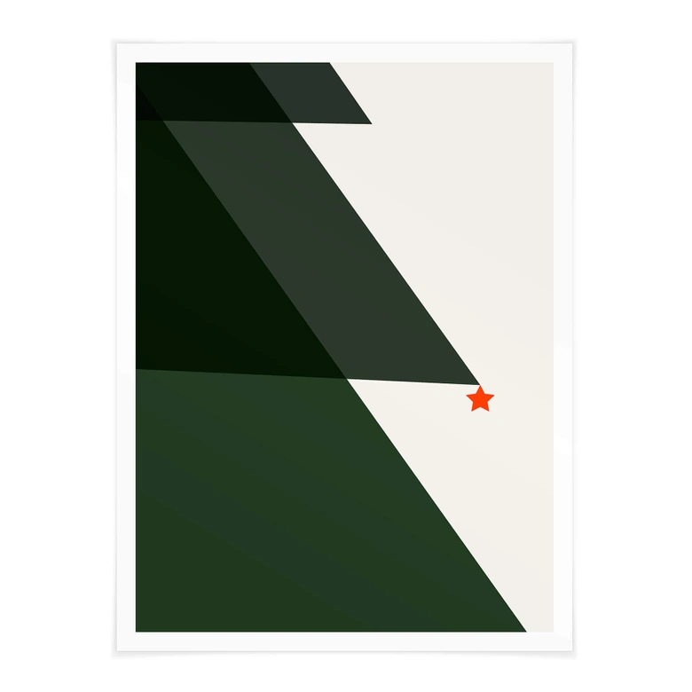 Poster Kubistika - Tannenbaum Abstrakt 