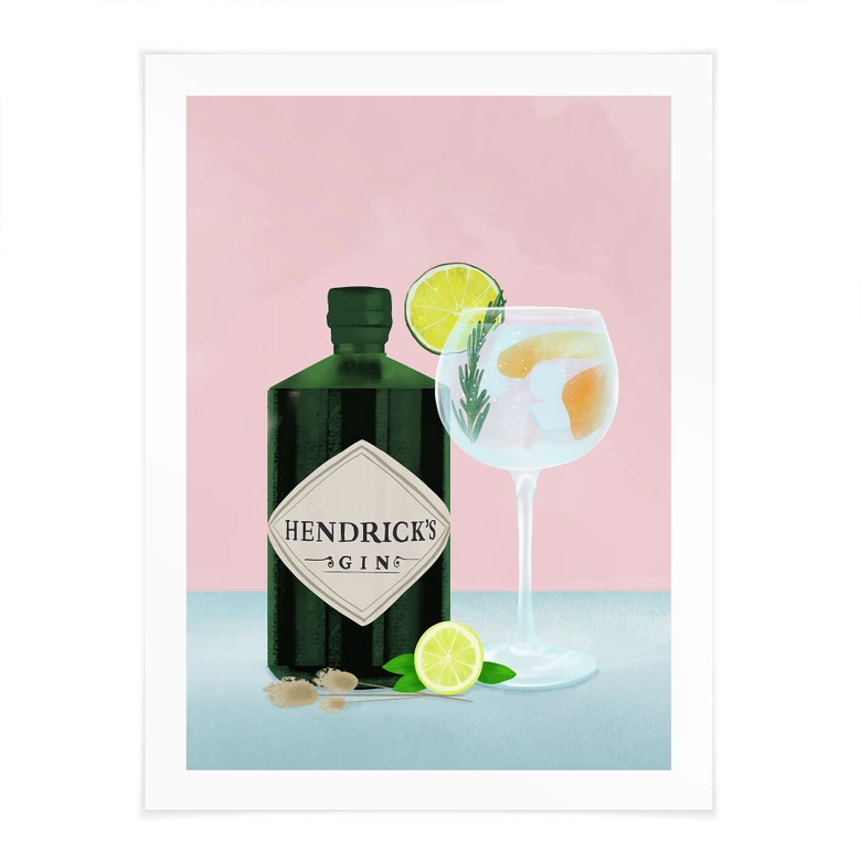 Poster Gin Tonic Cocktail - Lizde 