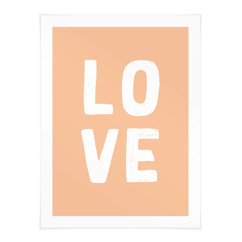 Poster Love Buchstaben Peach 