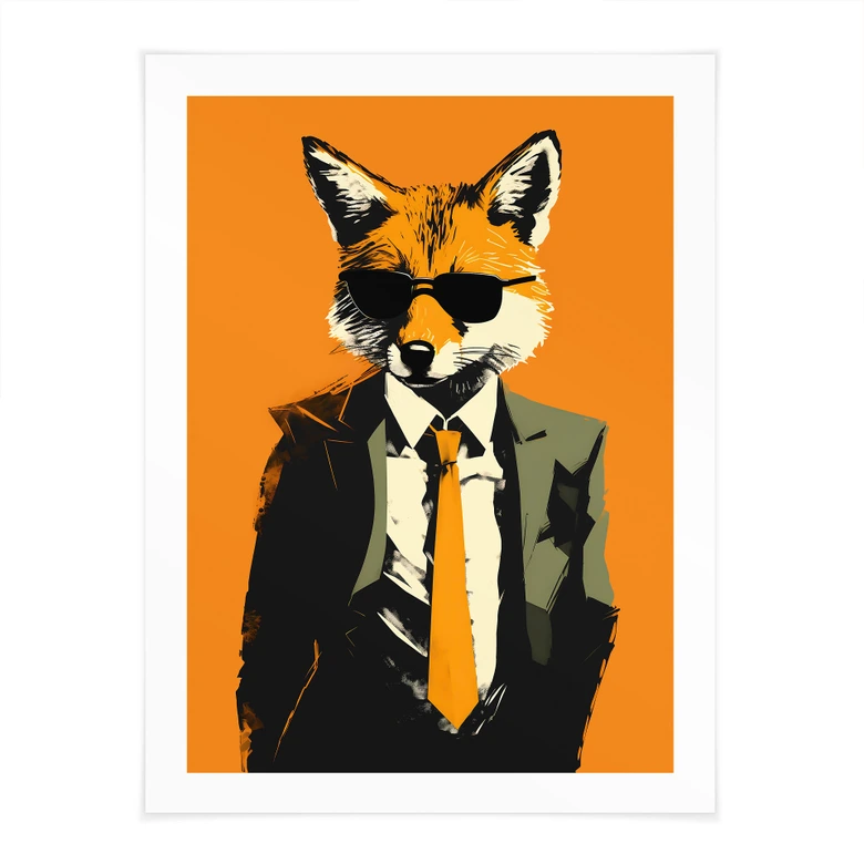 Poster Cool fox in a suit - Magnusson 