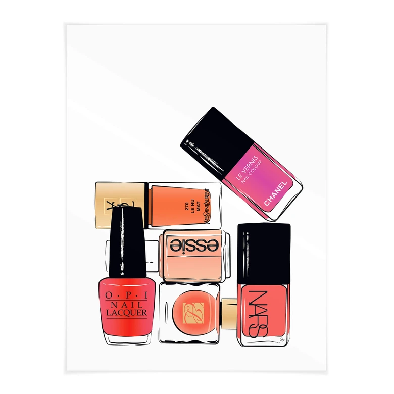 Poster Martina - Nagellacke in Pink 