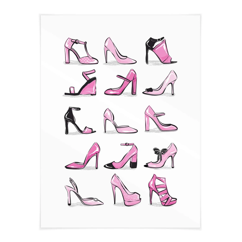 Póster Martina - Tacones de aguja rosas 