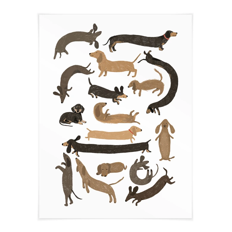 Plakat Legende gravhunde - Illustration af hund - Melin 