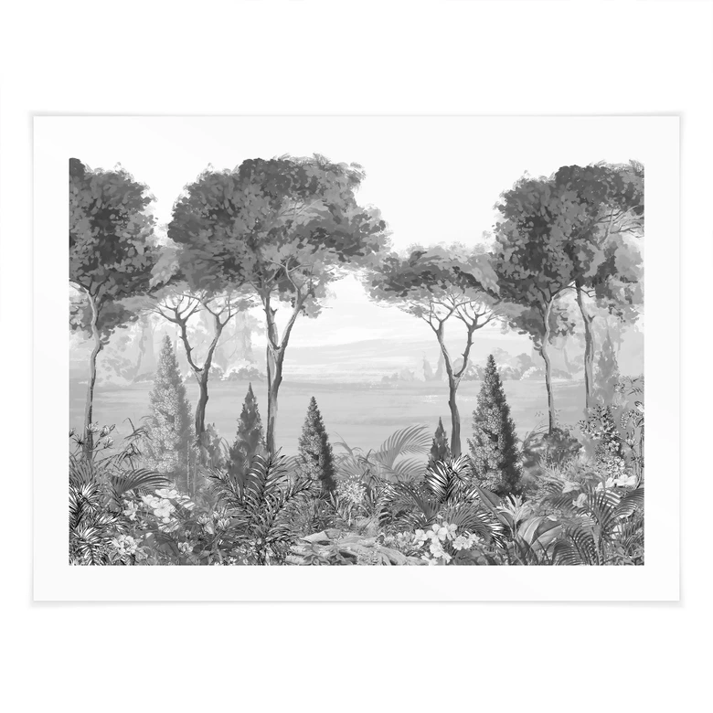 Poster Idyllische Pflanzenlandschaft - Ms Tiff 