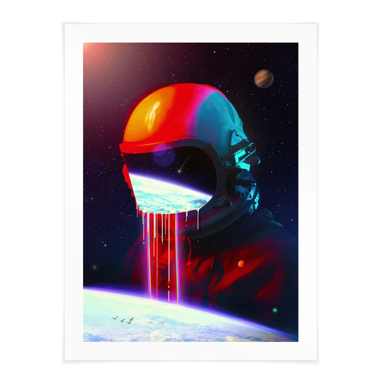 Poster astronaut med utsikt över jorden - Nicebleed 