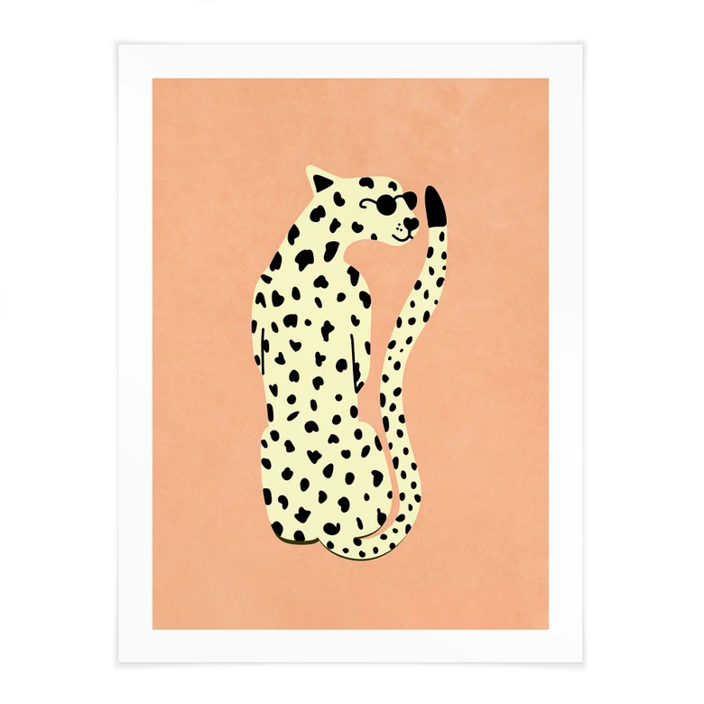 Poster Eleganter Gepard mit Sonnenbrille - Oltmanns 
