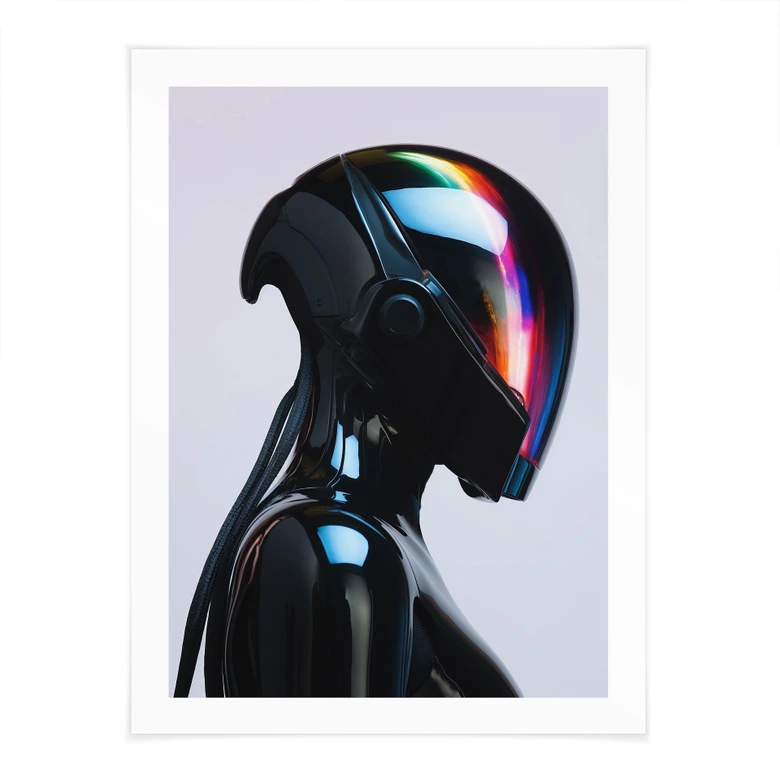 Poster Cyber Girl mit Helm - Paksoylu 