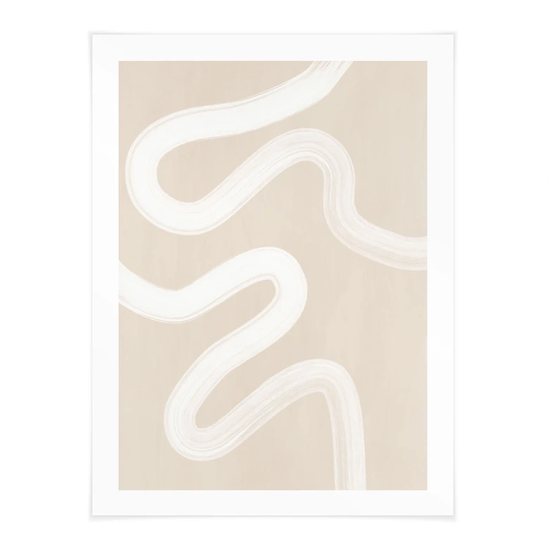 Poster One Line Art - Sanfte Strömung - Ristova 