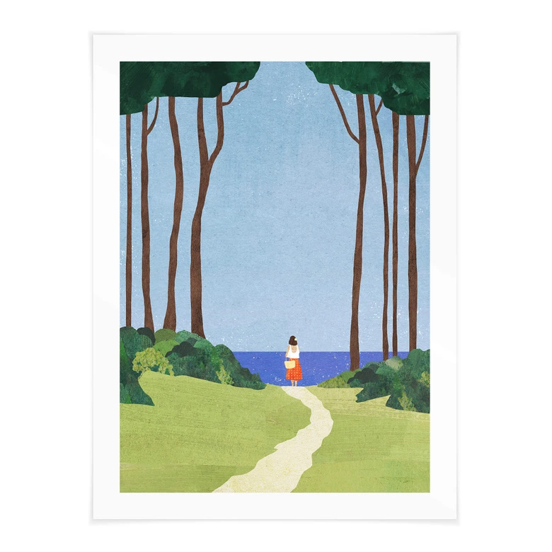 Poster Promenad med havsutsikt - Rivers 