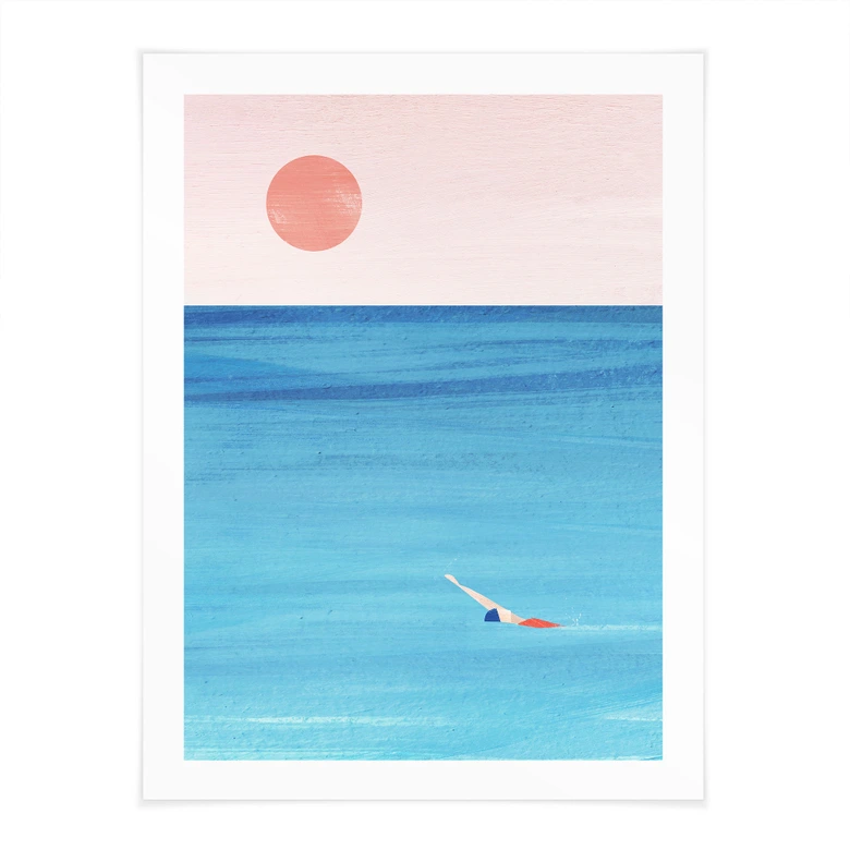 Poster Rivers - Sunset Swim 