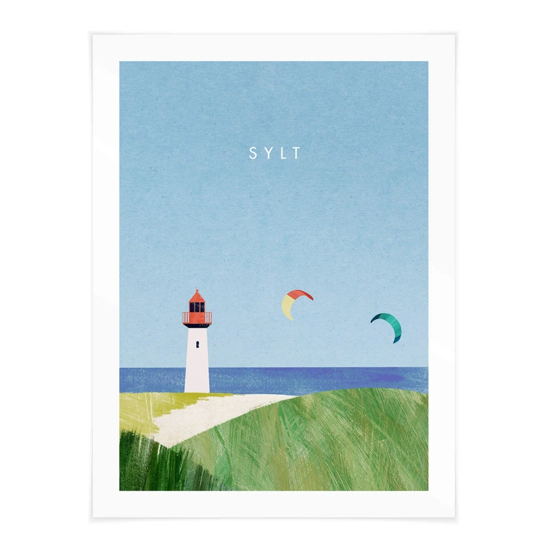 Poster Rivers - Sylt med fyr 