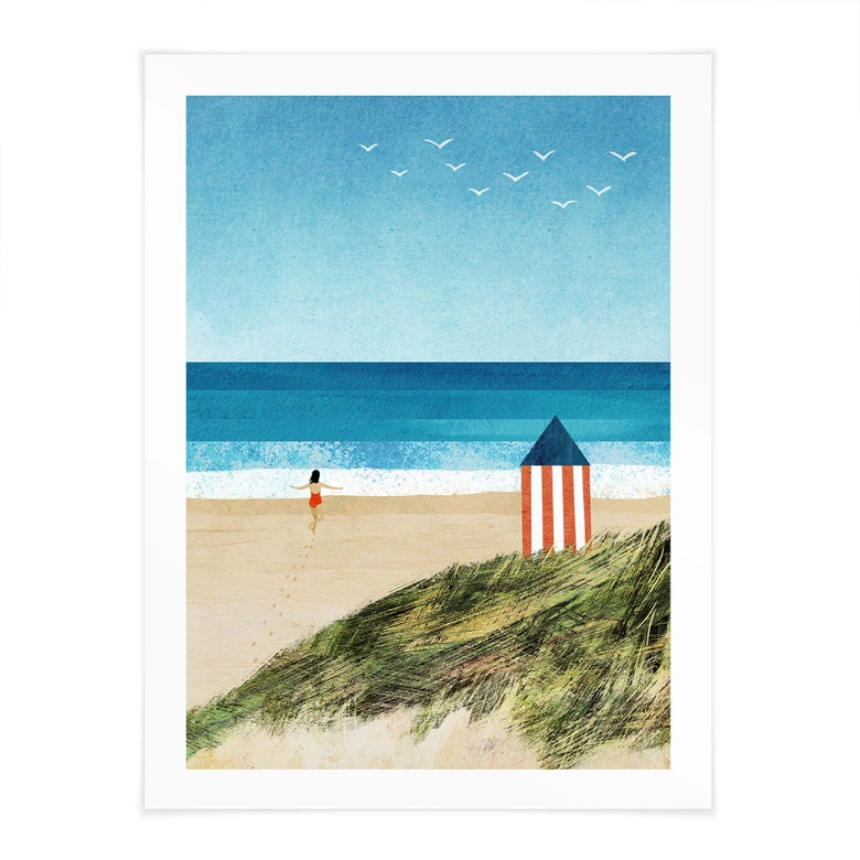 Poster Vacances à la mer avec vue sur les dunes - Rivers 