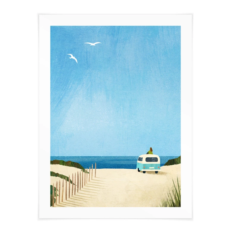 Poster Life in a Van - Vacances à la mer - Rivers 