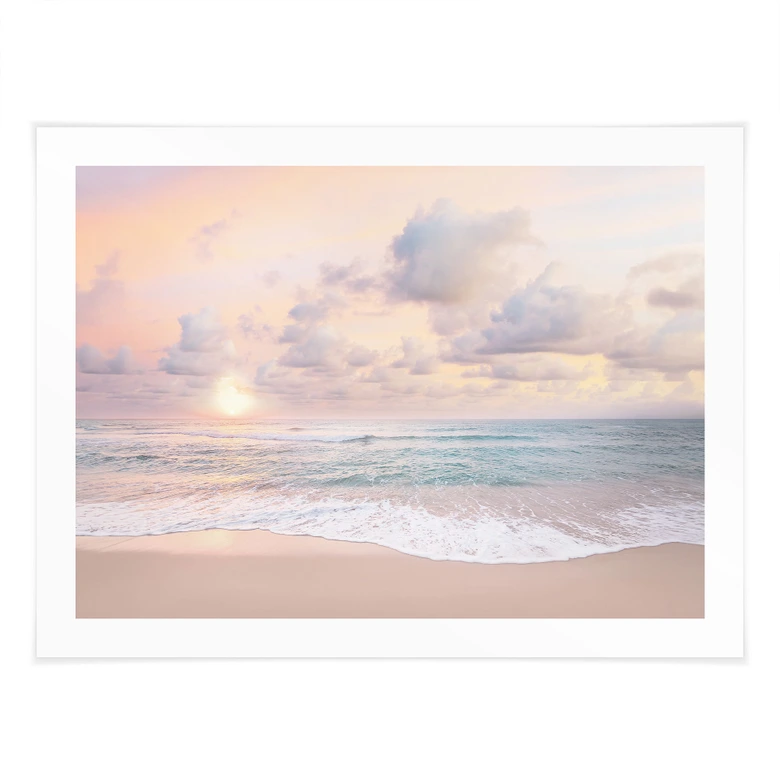 Poster Sonnenuntergang über Strand und Meer - Sisi & Seb 